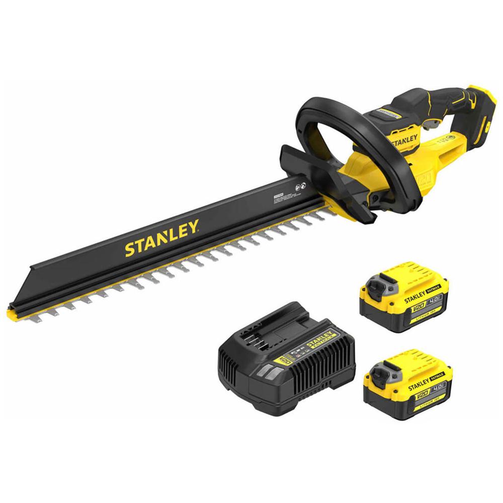 Stanley FatMax V20 STCHT8255 18v Cordless Hedge Trimmer 550mm 2 x 4ah Li-ion Battery Charger