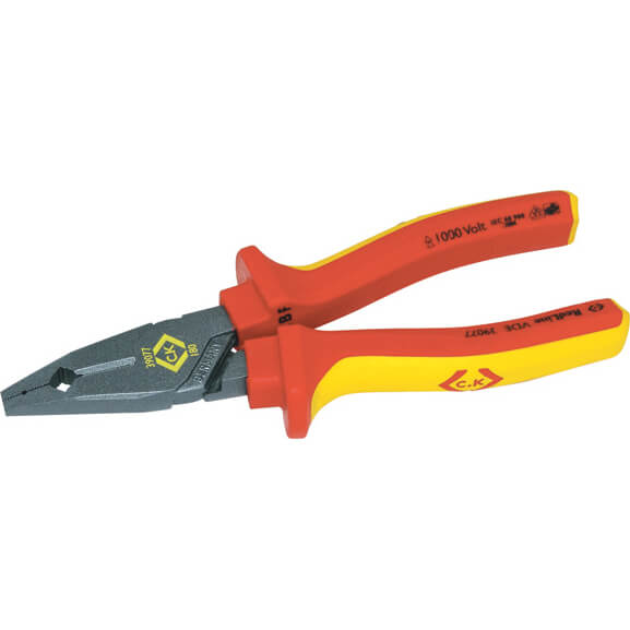 CK RedLine VDE Insulated Electricians Combination Pliers 180mm