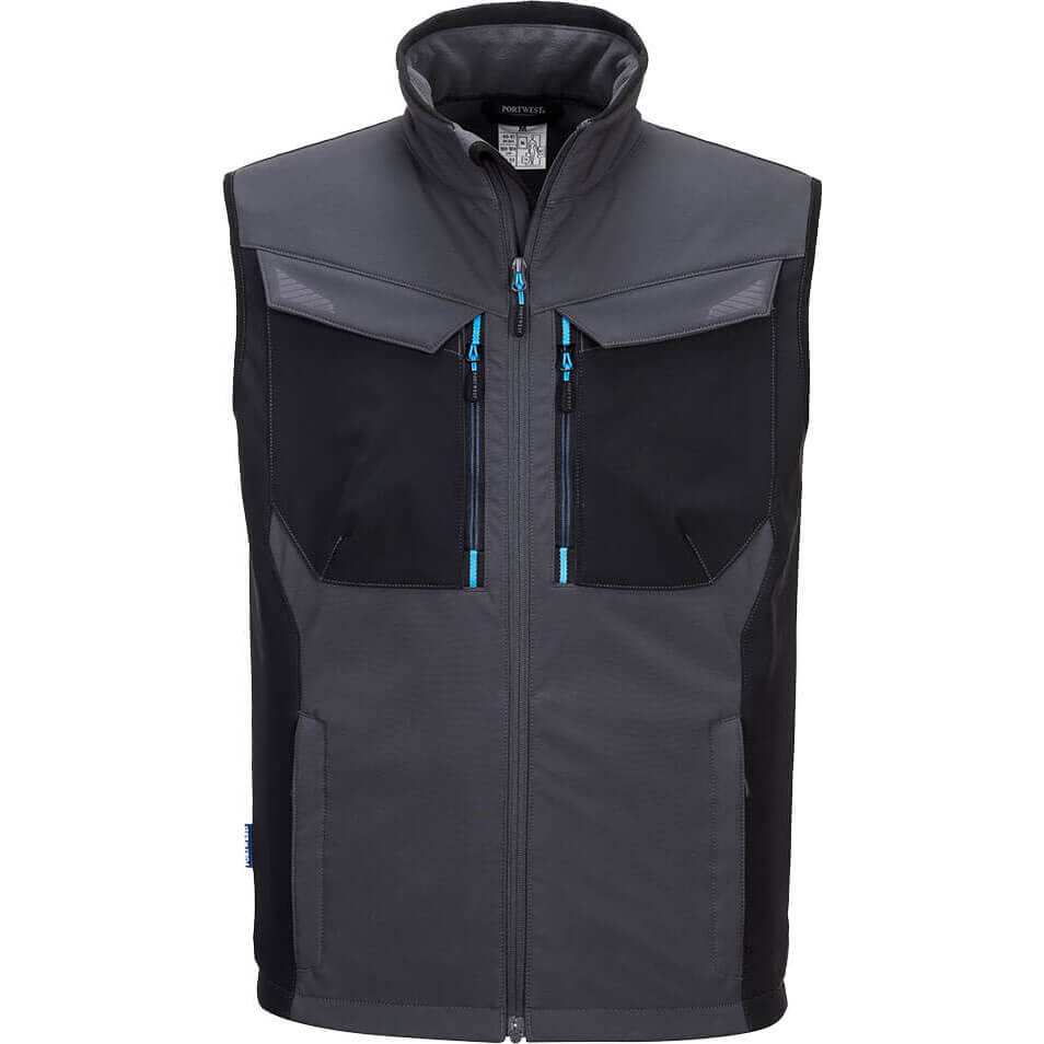 Image of Portwest WX3 Mens Softshell Gilet Metal Grey S