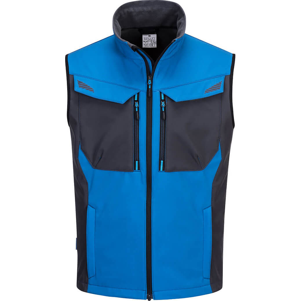 Image of Portwest WX3 Mens Softshell Gilet Persian Blue L