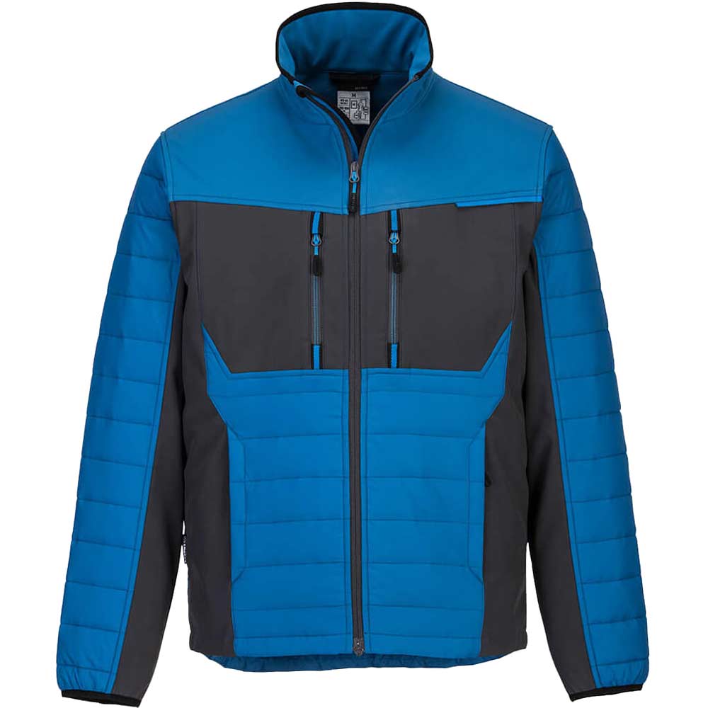 Portwest WX3 Mens Hybrid Baffle Jacket Persian Blue S