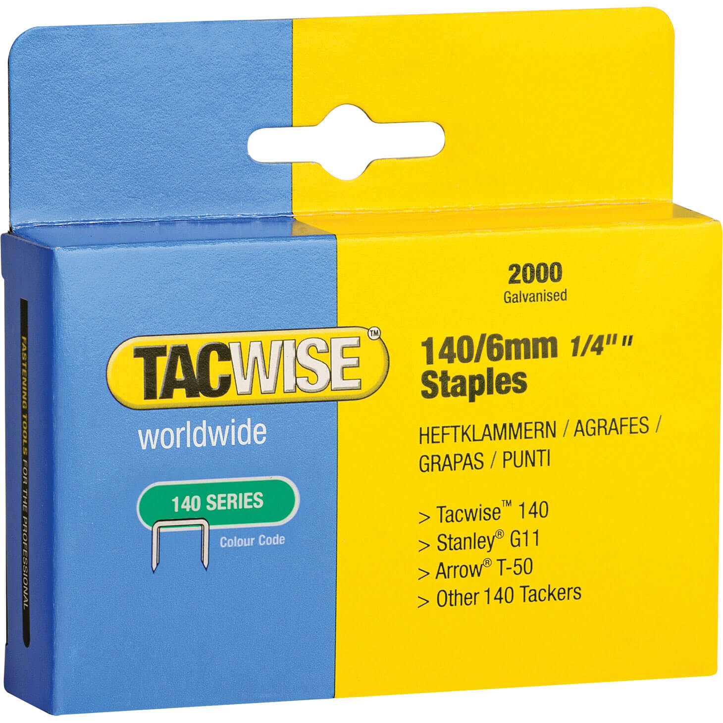 Image of Tacwise 140 Staples 6mm Pack of 2000