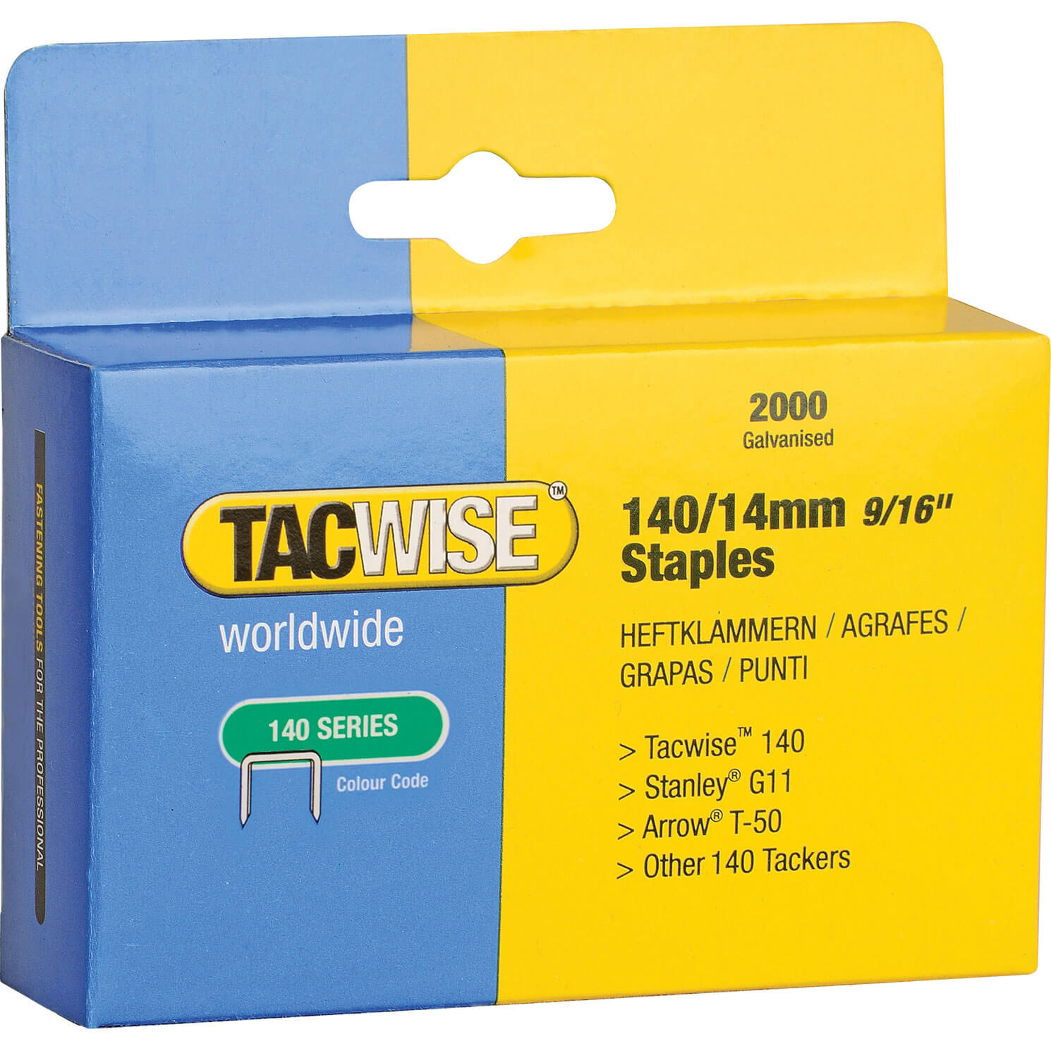 Image of Tacwise 140 Staples 14mm Pack of 2000