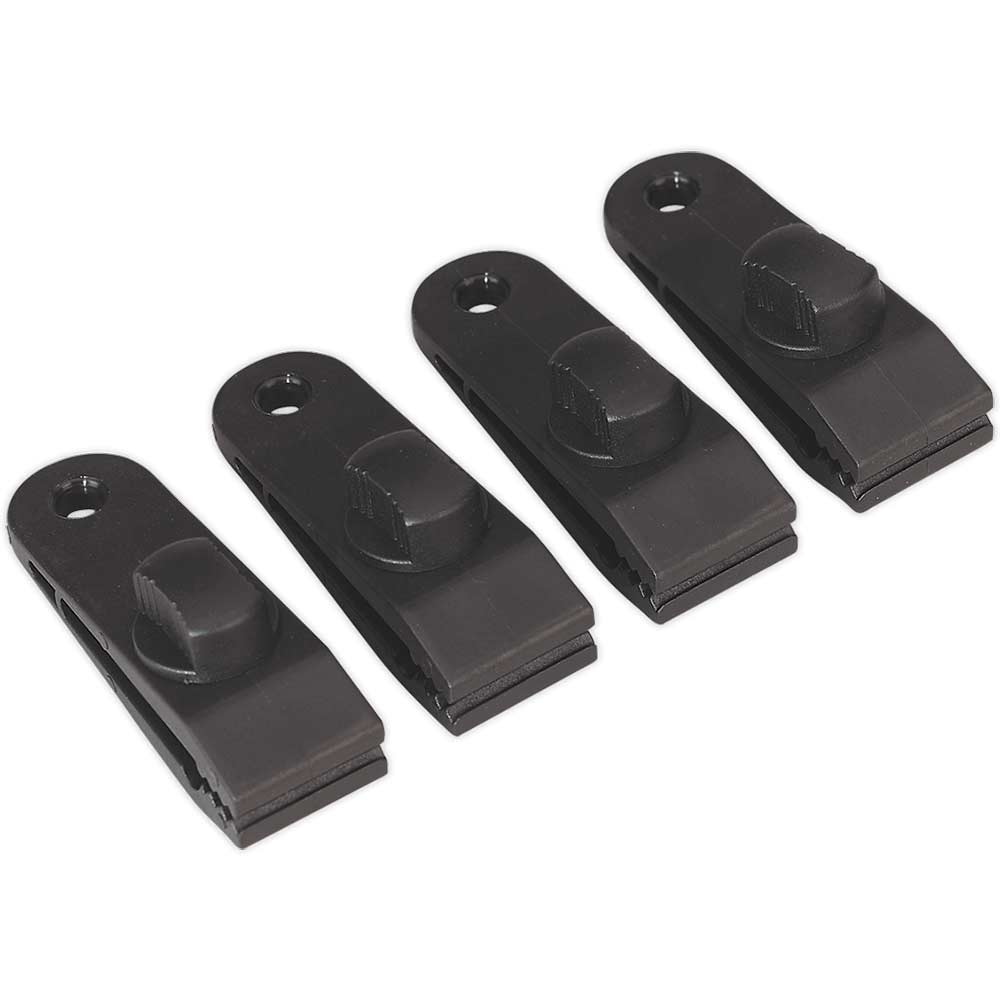 Sealey Tarpaulin Clips Pack of 4