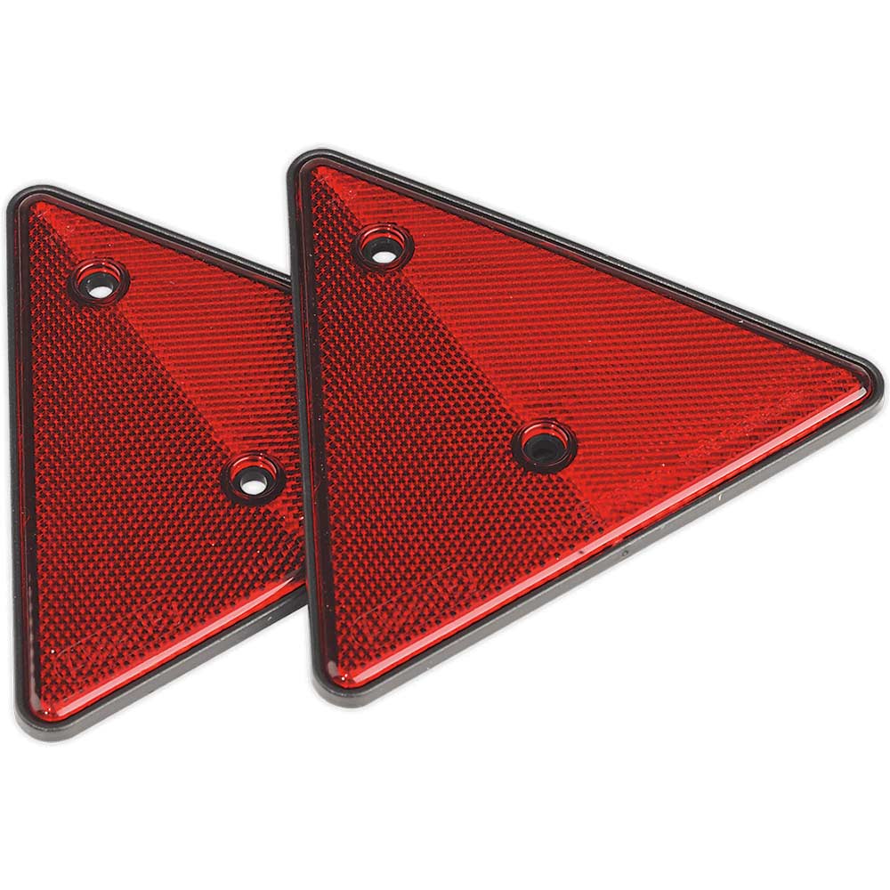 Image of Sealey Rear Reflective Red Triangle Pack of 2