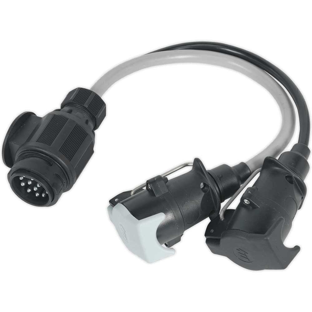 Sealey Towing Plug Conversion Lead 13 Pin Euro to 7 Pin N and S Type Plugs 12v