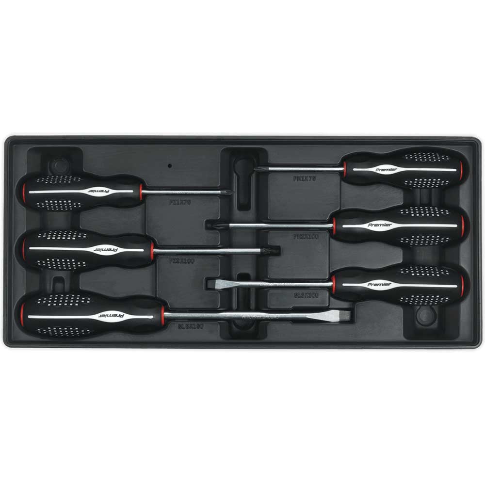 Click to view product details and reviews for Sealey 6 Piece Screwdriver Set In Module Tray.