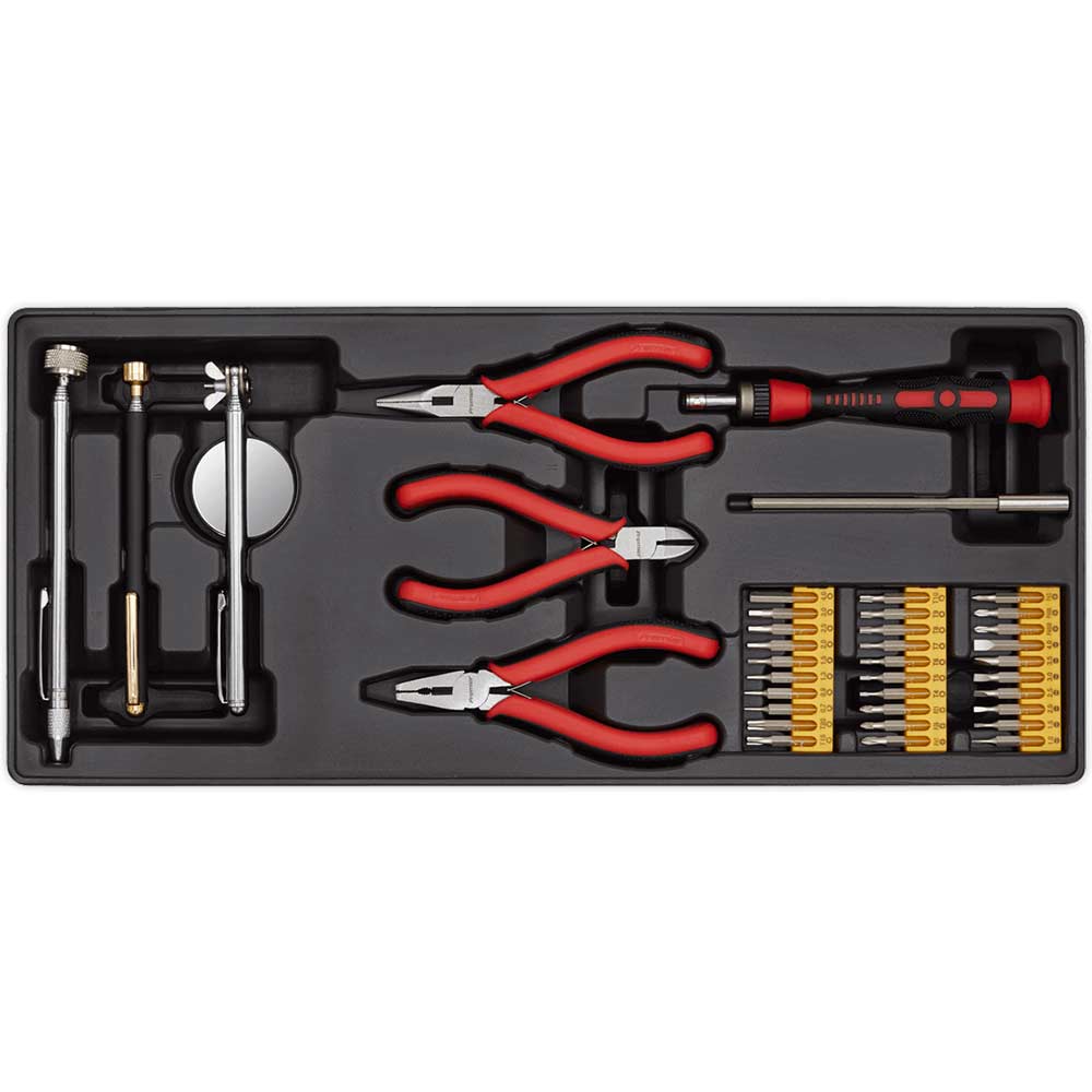 Image of Sealey 38 Piece Precision and Pick Up Tool Set in Module Tray