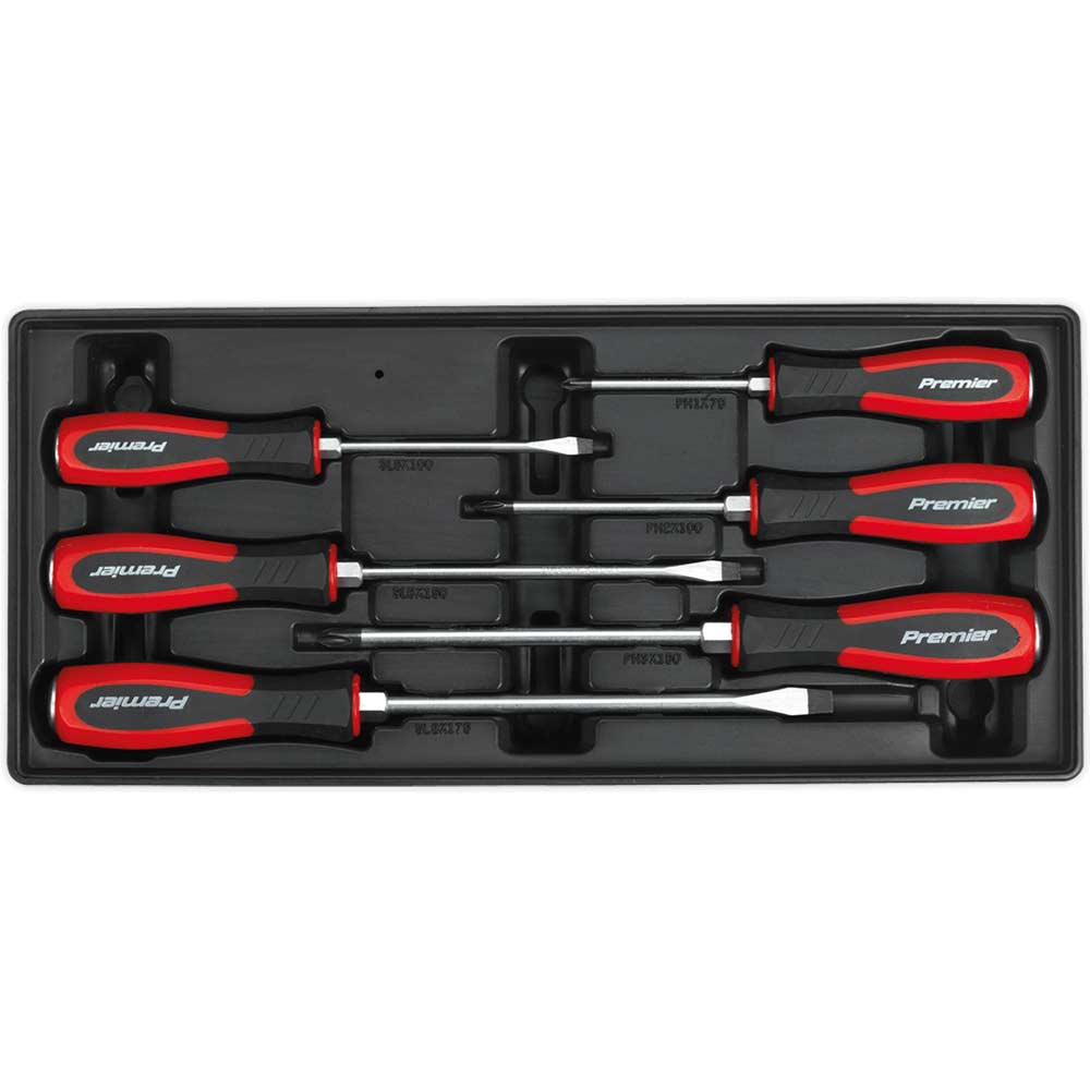 Image of Sealey 6 Piece Hammer Through Screwdriver Set in Module Tray