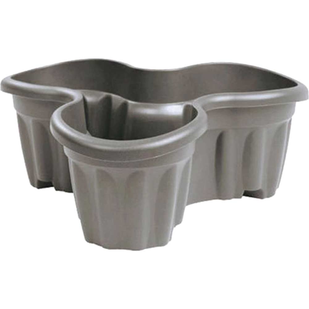 Town and Country Three Way Stackable Planter Pot 6l Grey