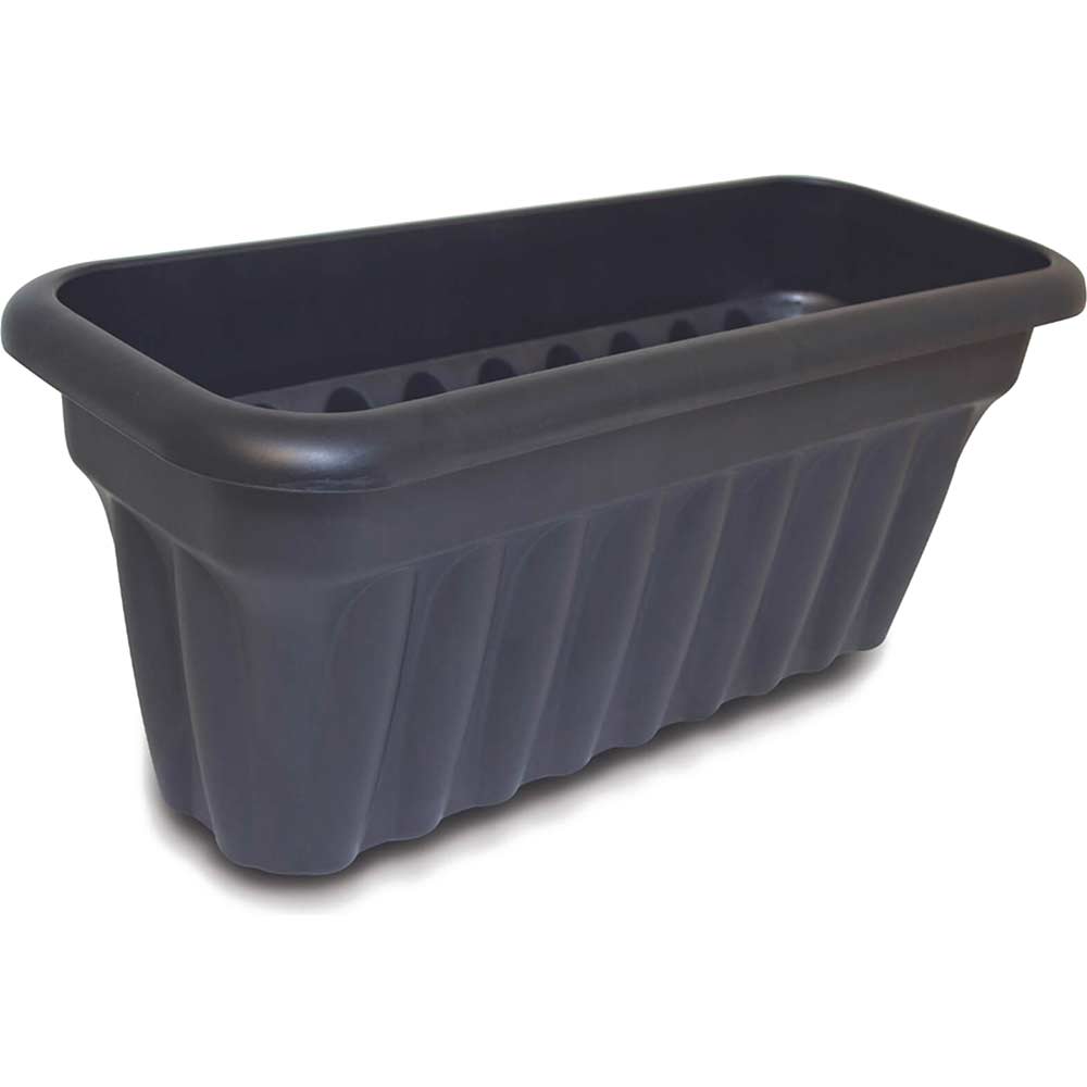 Town and Country Plastic Trough Planter Pot Grey 45l