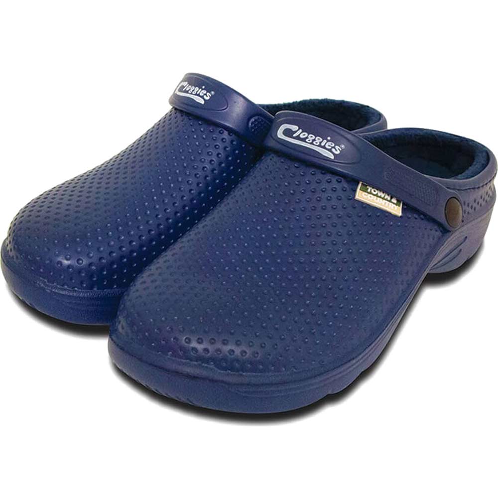 Town and Country Fleecy EVA Cloggies Garden Shoes Navy Blue Size 7