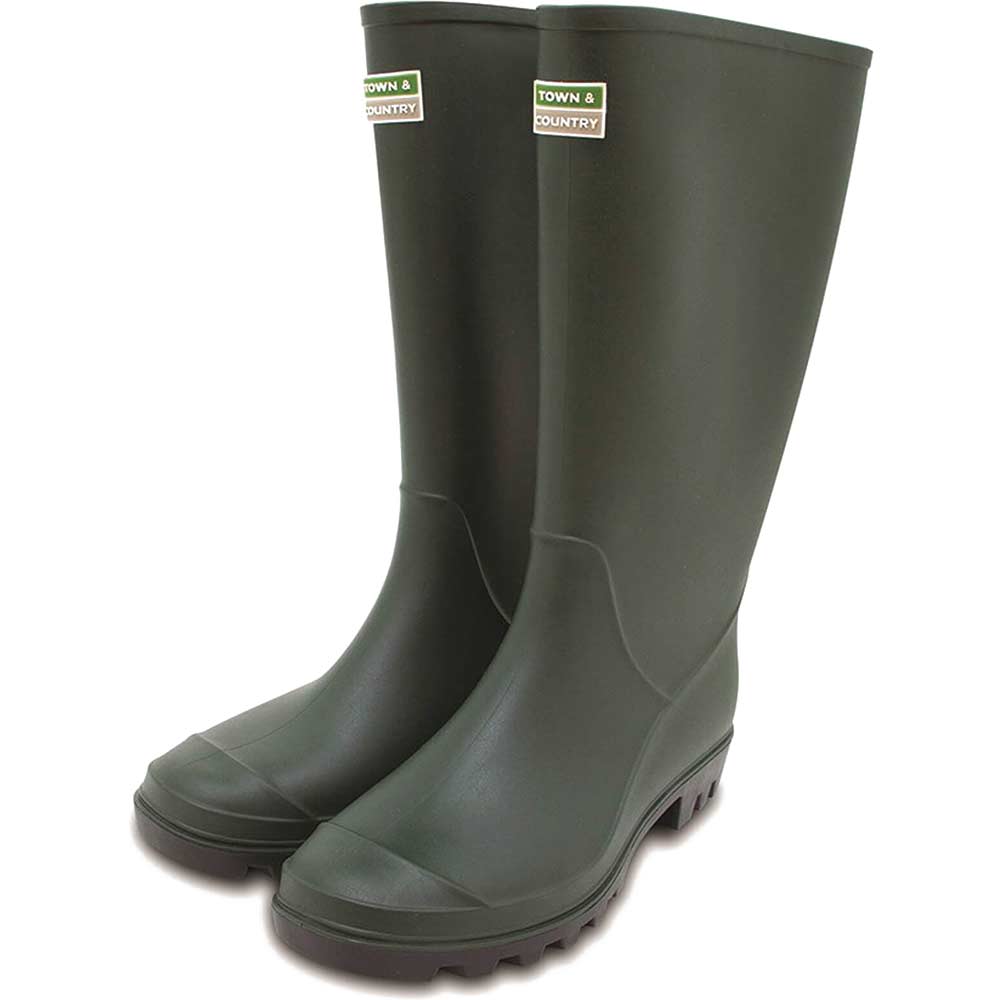 Town and Country Eco Essential Wellington Boots Green Size 11