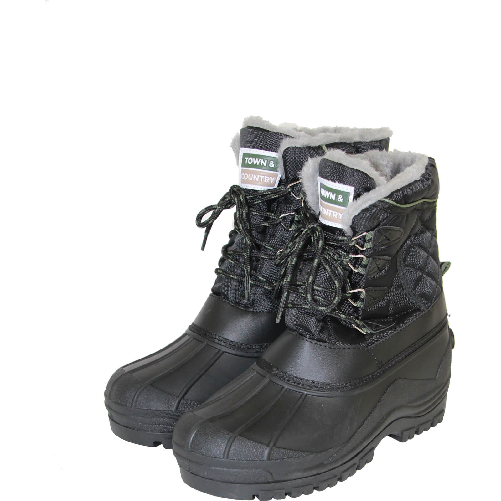 Image of Town and Country Curbridge Waterproof Lined Winter Boots Black Size 6