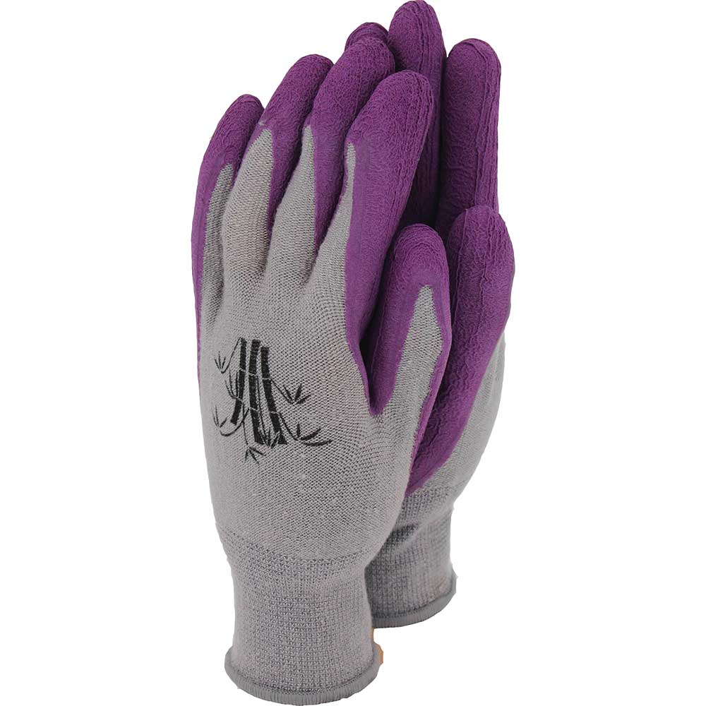 Town and Country Weed Master Bamboo Gloves Grey / Purple S