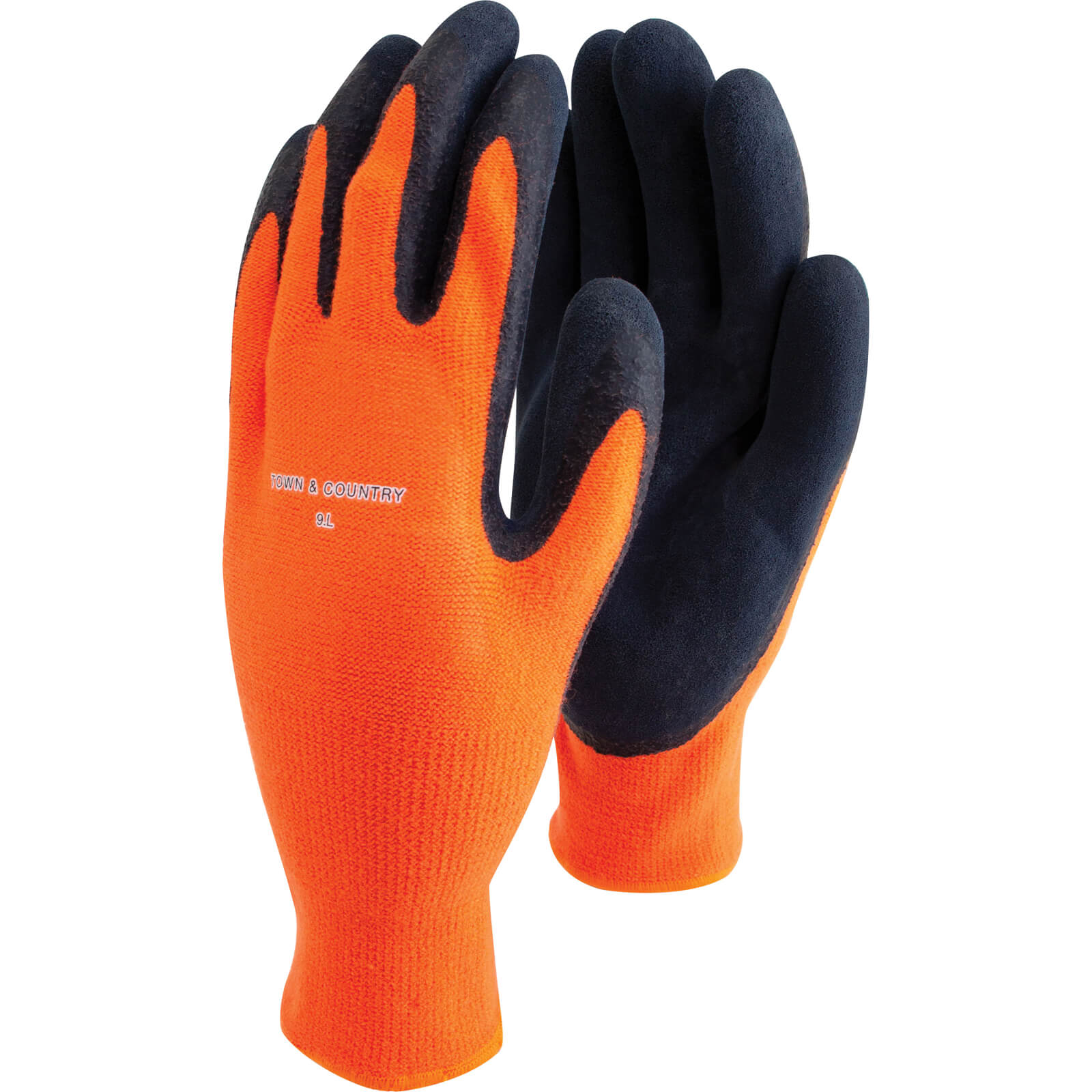 Image of Town and Country Mastergrip Thermal Gloves Orange / Black XL