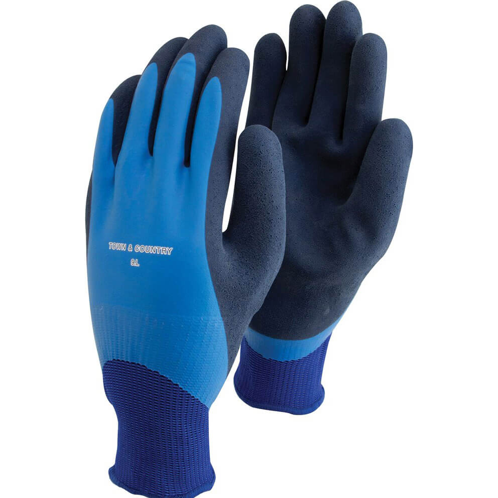 Image of Town and Country Mastergrip Waterproof Grip Gloves Blue M