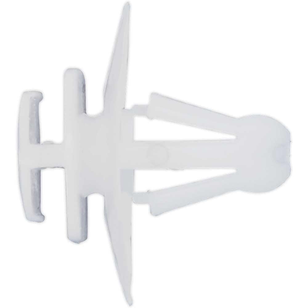 Sealey 22mm x 22mm Universal Side Moulding Clips White Pack of 20