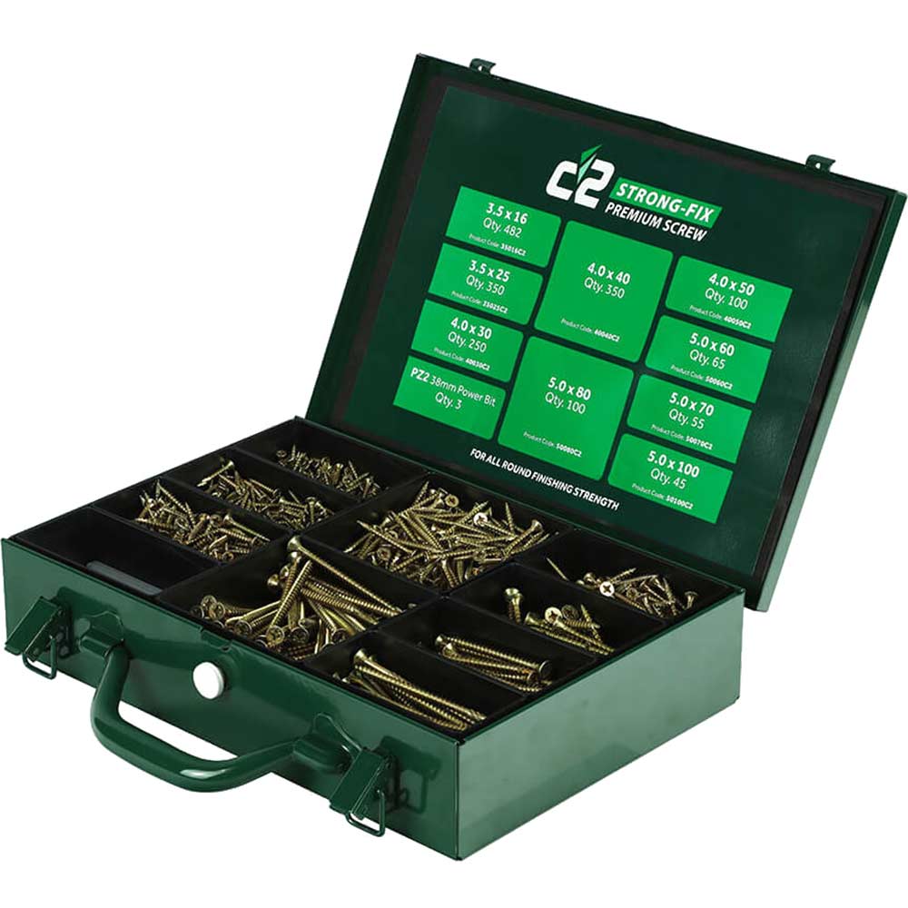 Image of C2 Classic 1800 Piece Wood Screws Trade Case