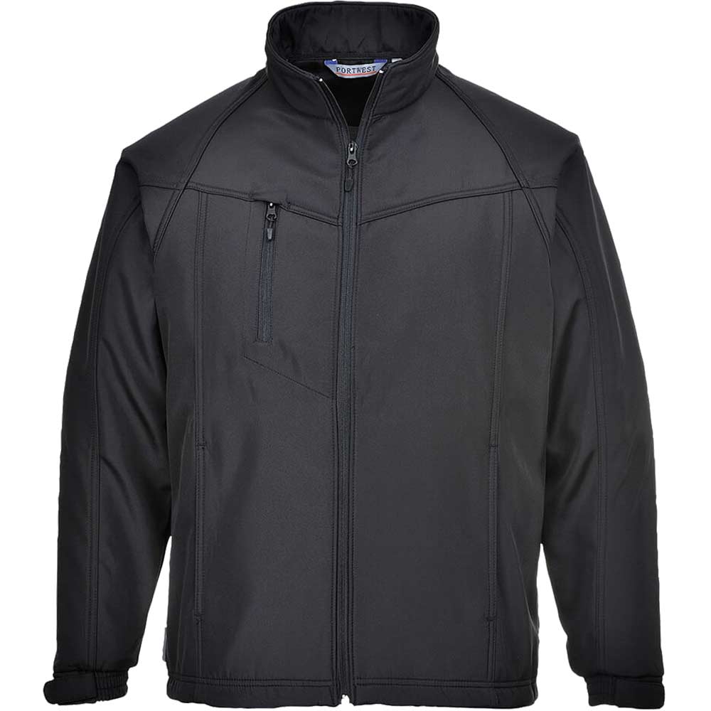 Image of Portwest Oregon Mens Softshell Jacket Black 2XL