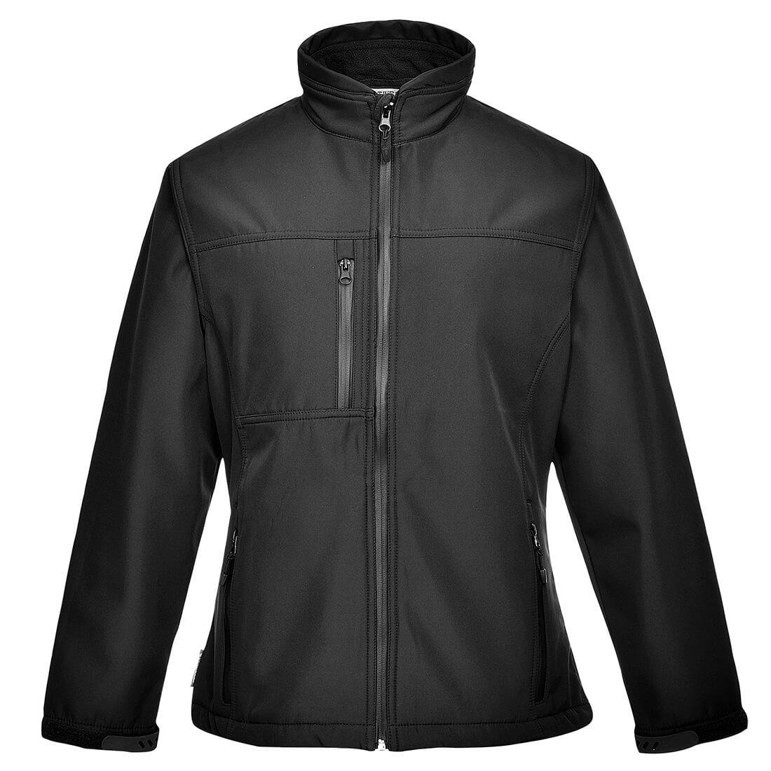 Image of Portwest Ladies Charlotte Softshell Jacket Black XL