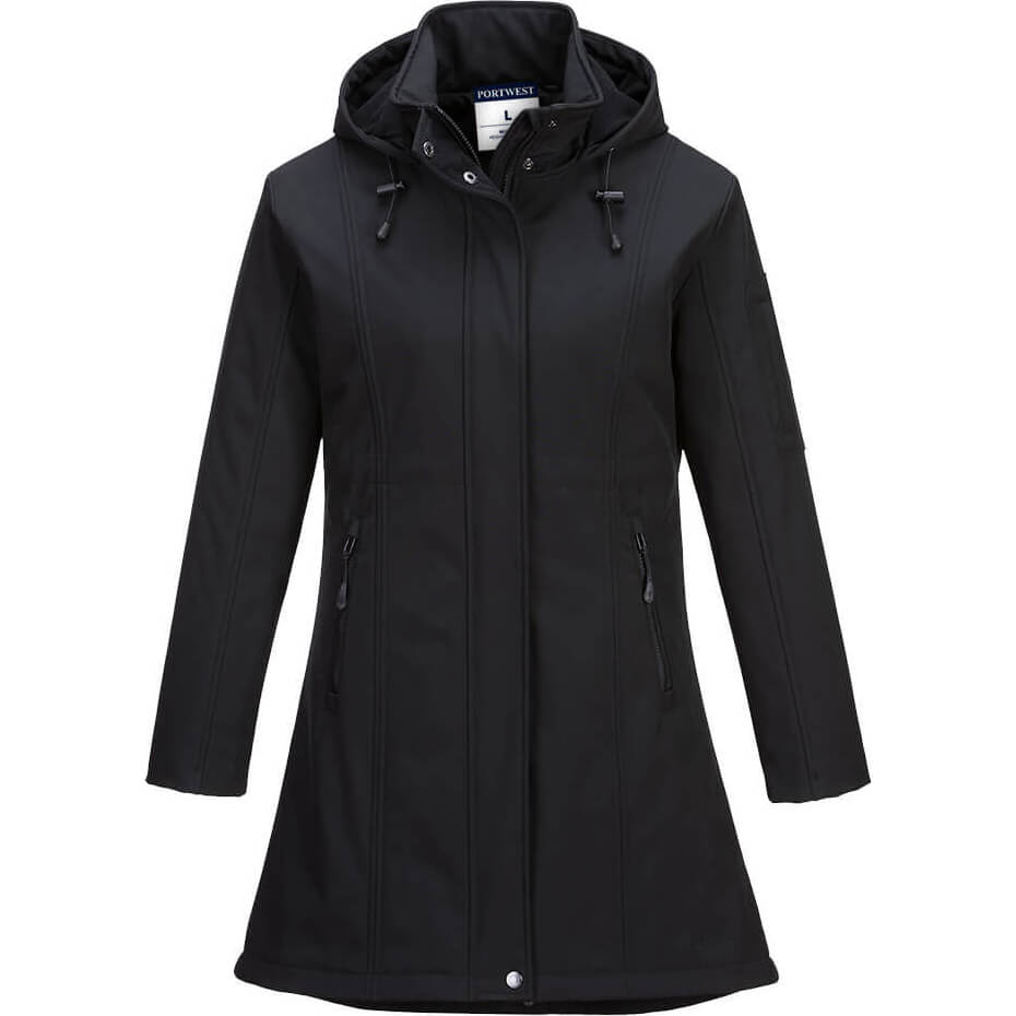 Image of Portwest Carla Womens Softshell Jacket Black XL