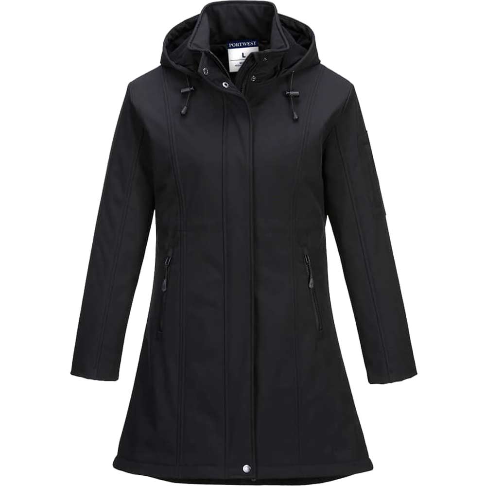 Portwest Carla Womens Softshell Jacket Black XL