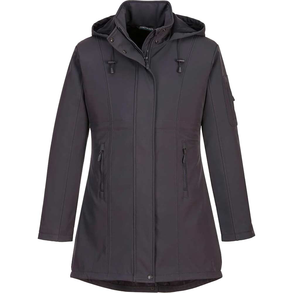 Image of Portwest Carla Womens Softshell Jacket Grey 2XL