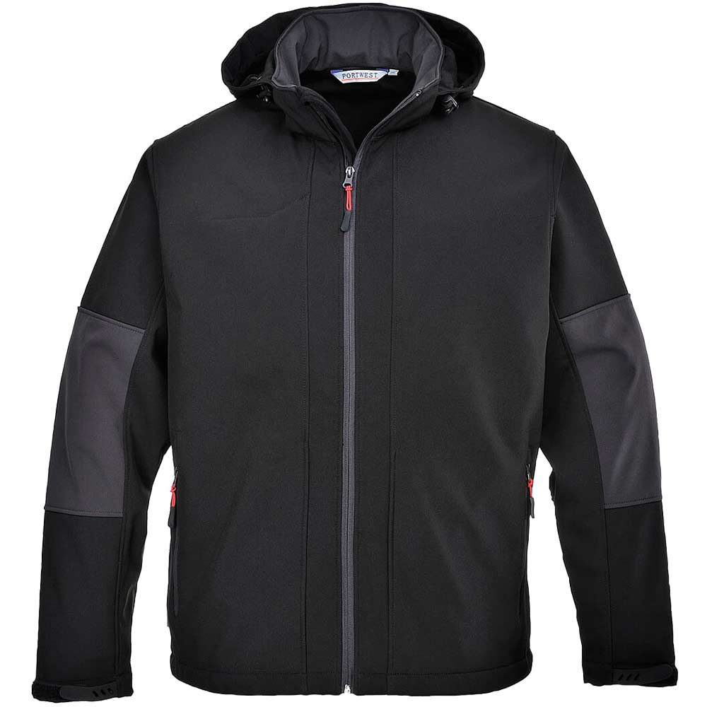 Portwest Softshell Hooded Jacket Black L