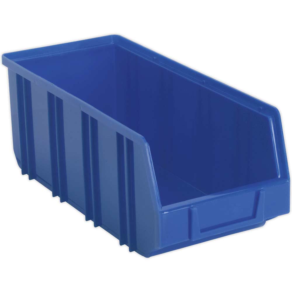 Sealey Plastic Storage Bin Deep 145 x 335 x 125mm Blue Pack of 16 in UK Specification