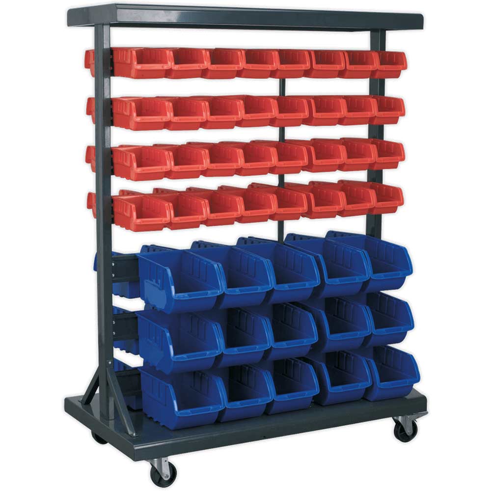 Image of Sealey Mobile Bin Storage System and 94 Bins