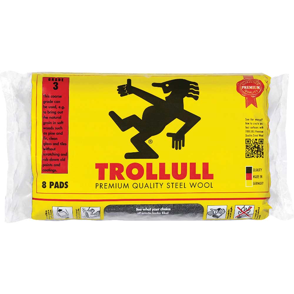 Extra Large Steel Wire Wool Pads Pack of 8