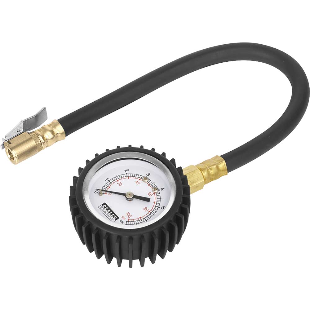 Sealey Tyre Pressure Gauge and Clip On Connector