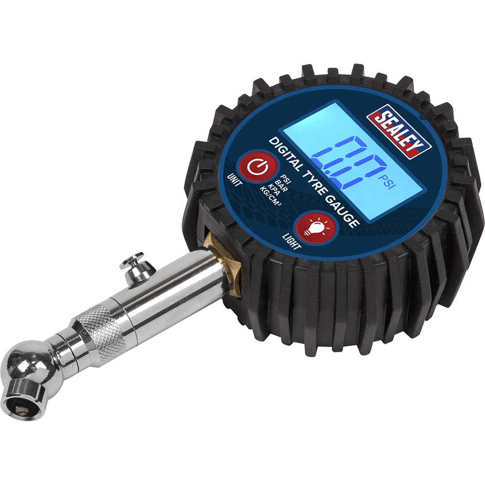 Sealey Swivel Head Quick Release Digital Tyre Pressure Gauge