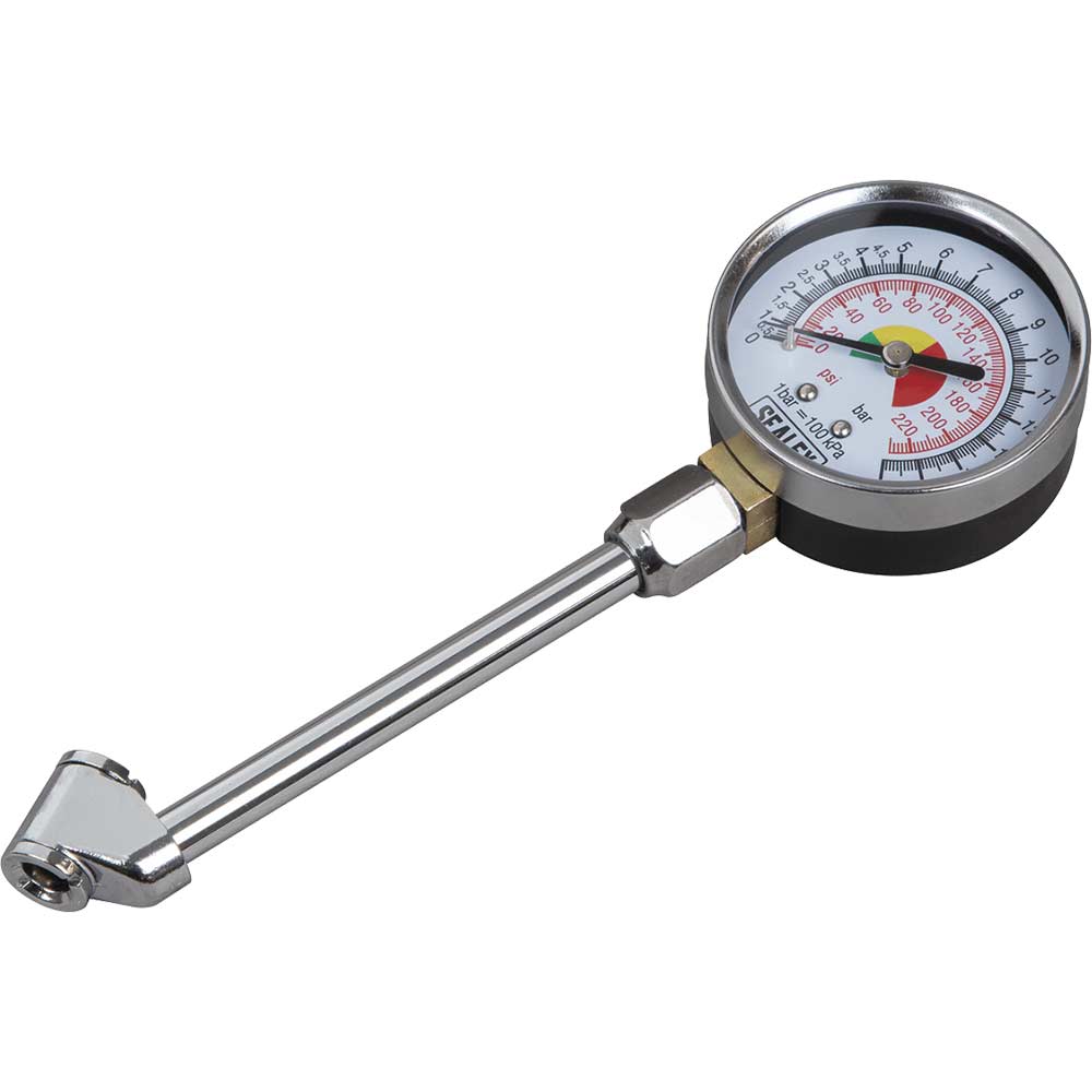 Sealey TSTPG34 Twin Connector Tyre Pressure Gauge