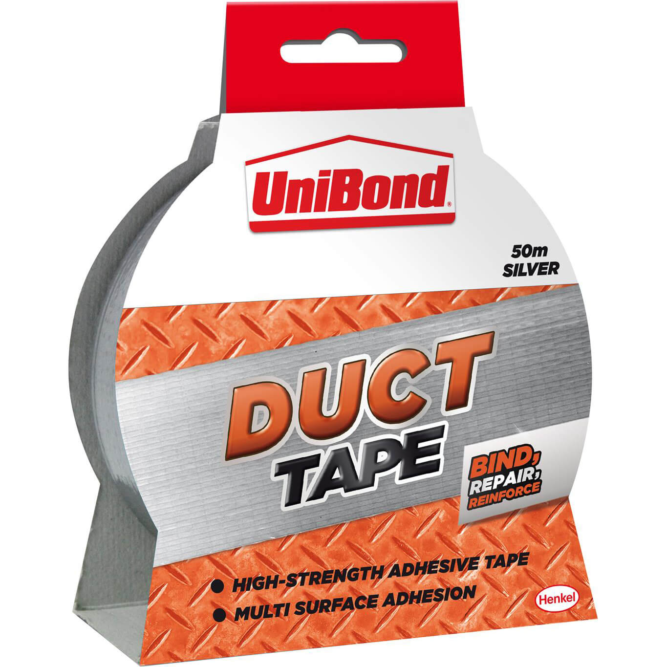 Image of Unibond Duct Tape Silver 50mm 50m