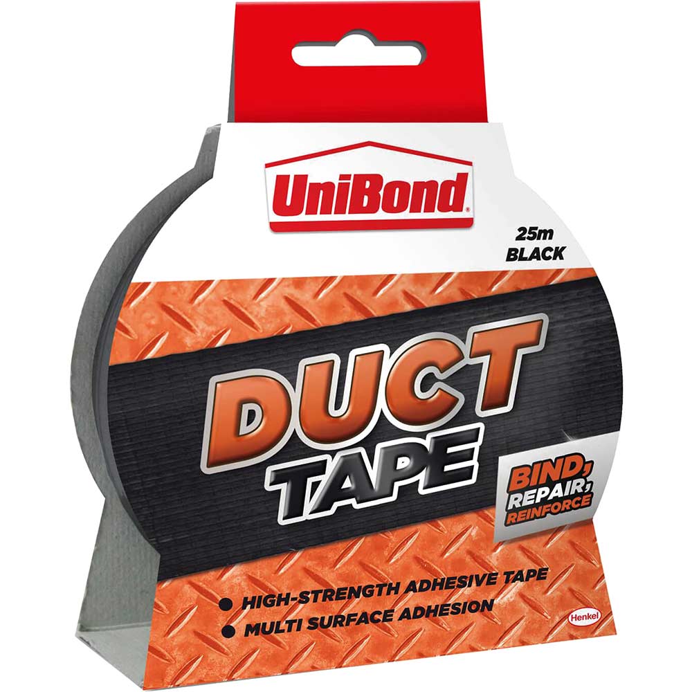 Image of Unibond Duct Tape Black 50mm 25m