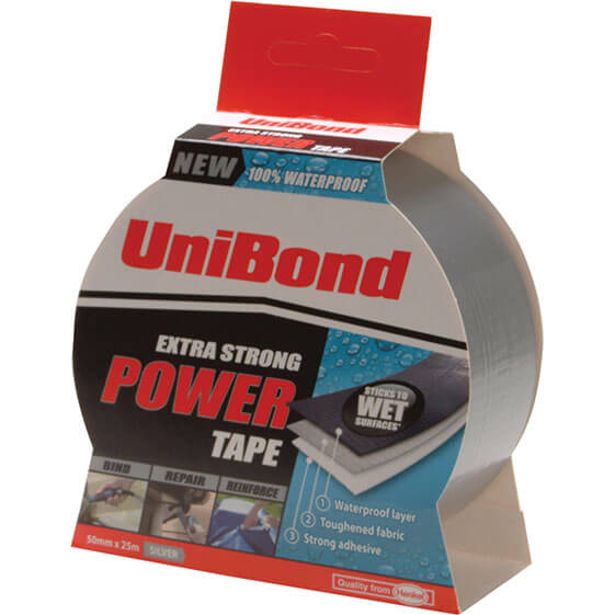 Image of Unibond Extra Strong Power Tape Silver 50mm 25m