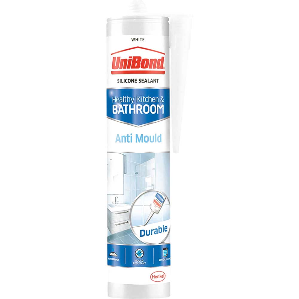 Unibond Anti-Mould Kitchen and Bathroom Sealant White 274g