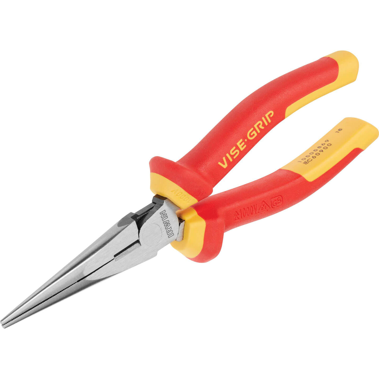 Image of Vise-Grip VDE Insulated High Leverage Long Nose Pliers 200mm