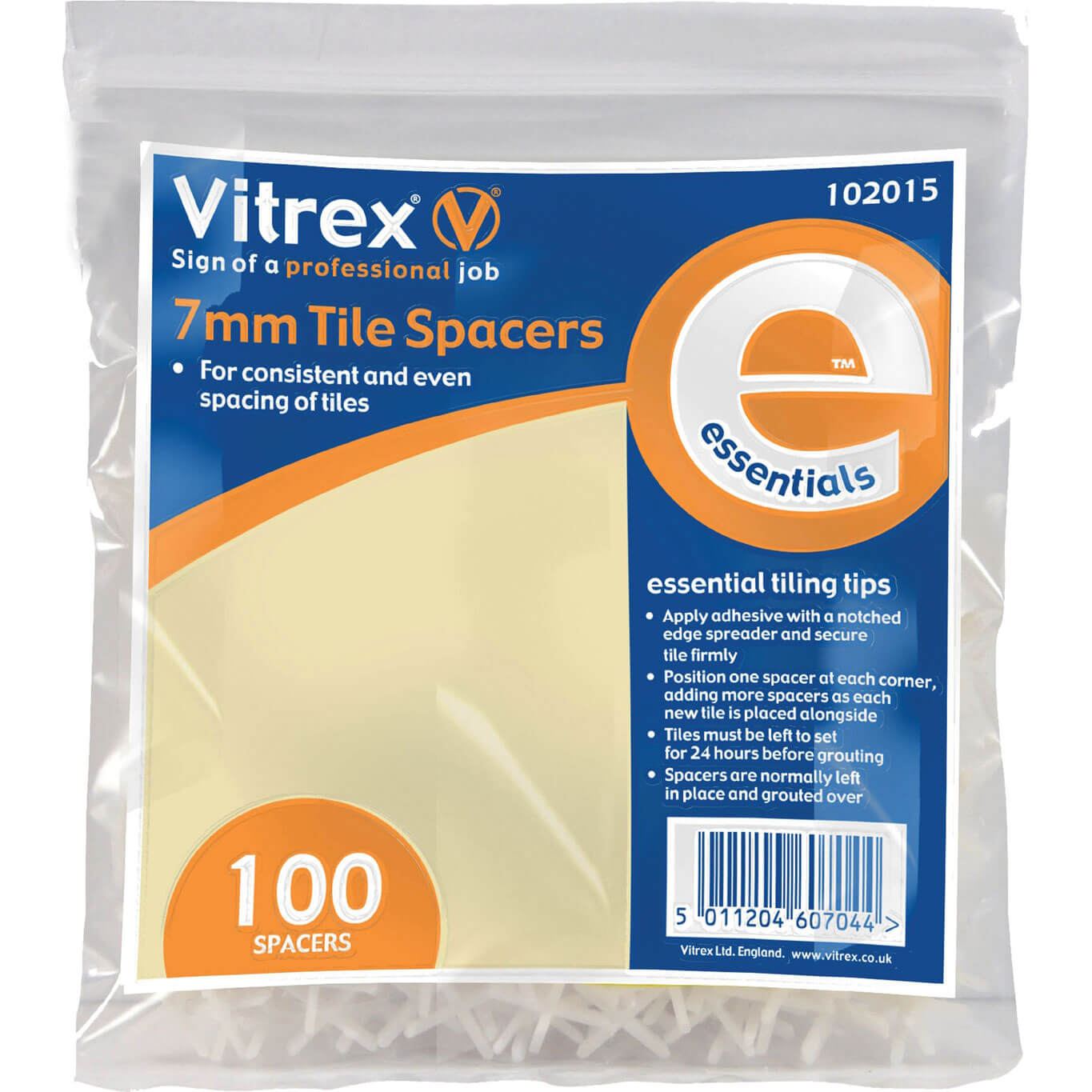 Image of Vitrex Essential Tile Spacers 7mm Pack of 100