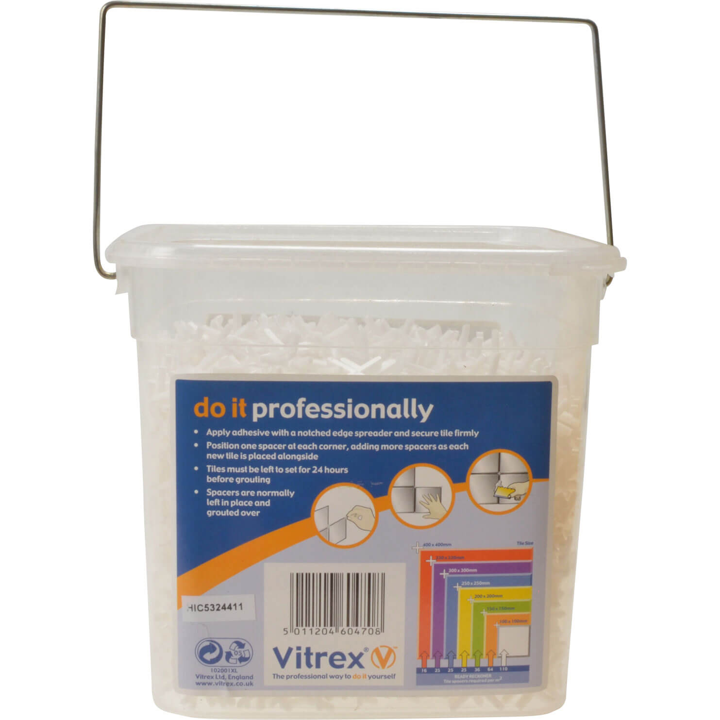 Image of Vitrex Plastic Wall Tile Spacers 2.5mm Pack of 3000