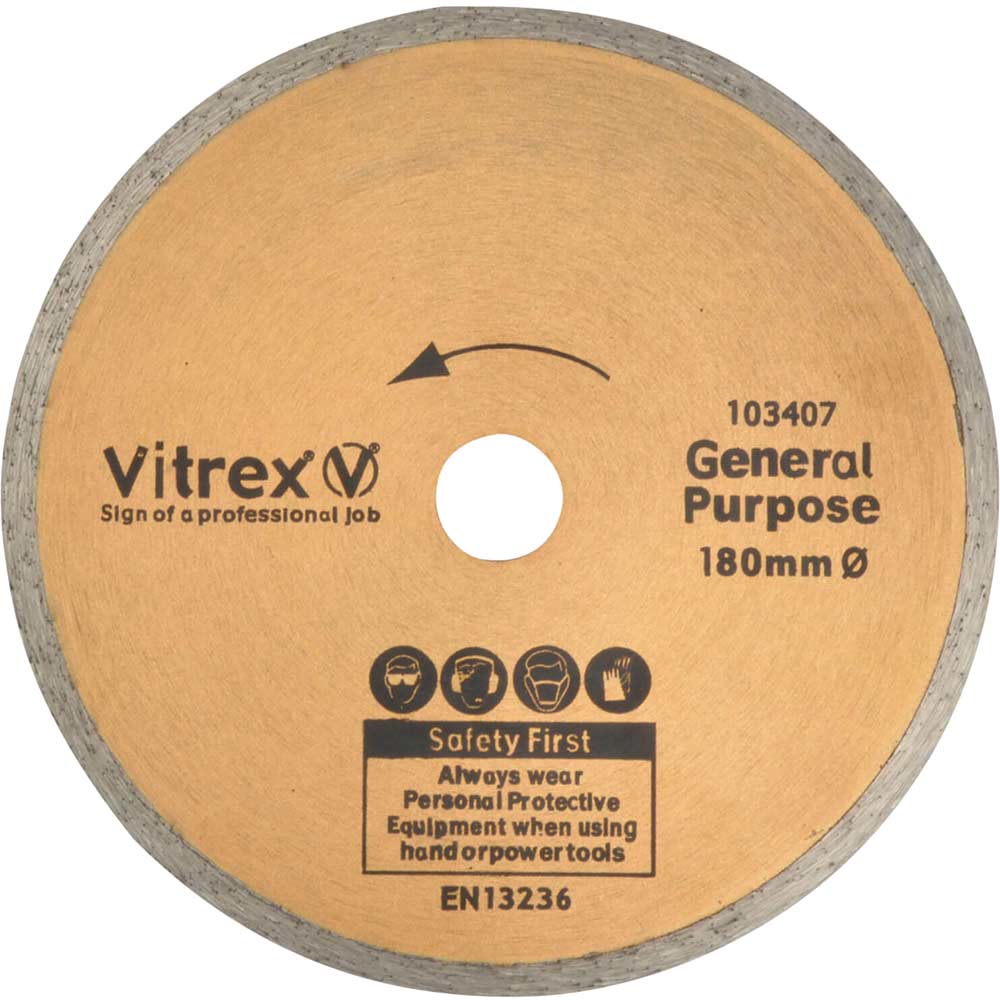 Image of Vitrex Tile Cutting Diamond Blade 180mm