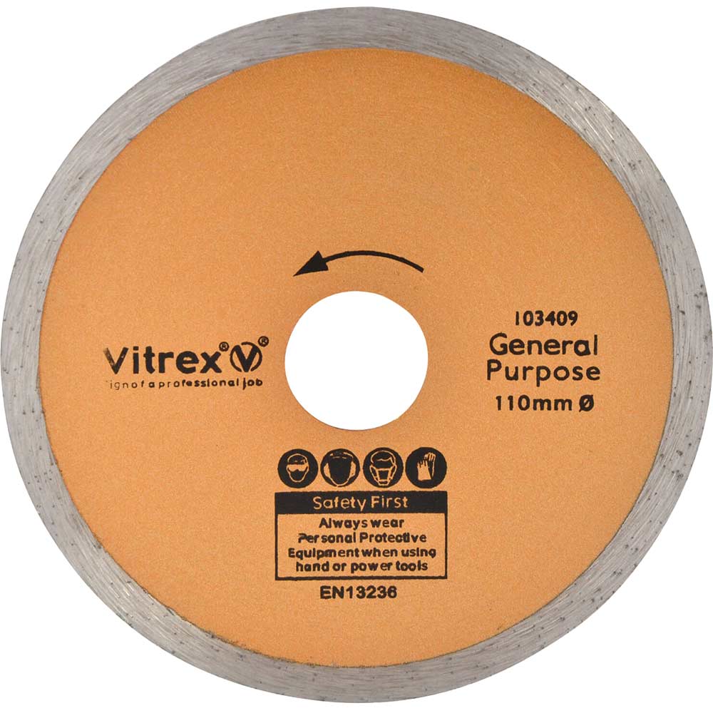 Image of Vitrex Tile Cutting Diamond Blade 110mm