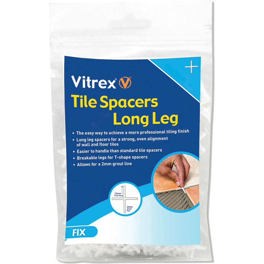 Image of Vitrex Long Leg Tile Spacers 3mm Pack of 1500