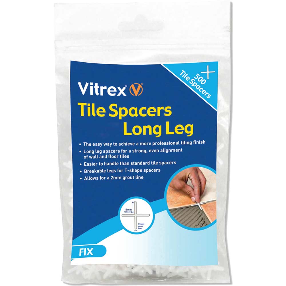 Image of Vitrex Long Leg Tile Spacers 4mm Pack of 500