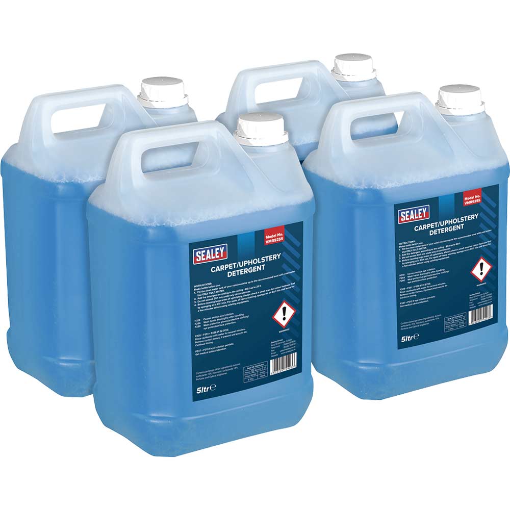 Sealey Carpet and Upholstery Detergent Bulk Pack 5l Pack of 4