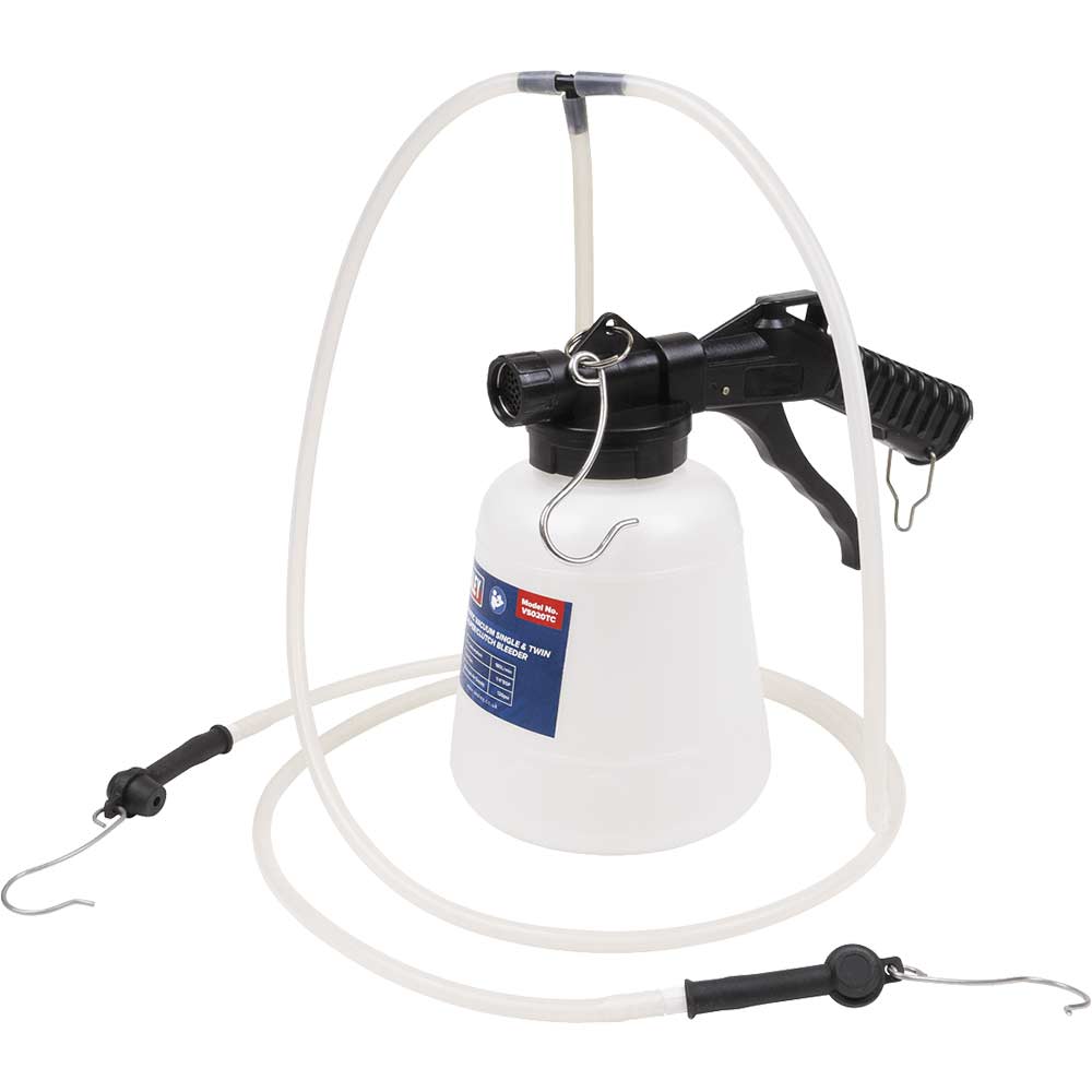 Image of Sealey Pneumatic Vacuum Single and Twin Brake Caliper/Clutch Bleeder