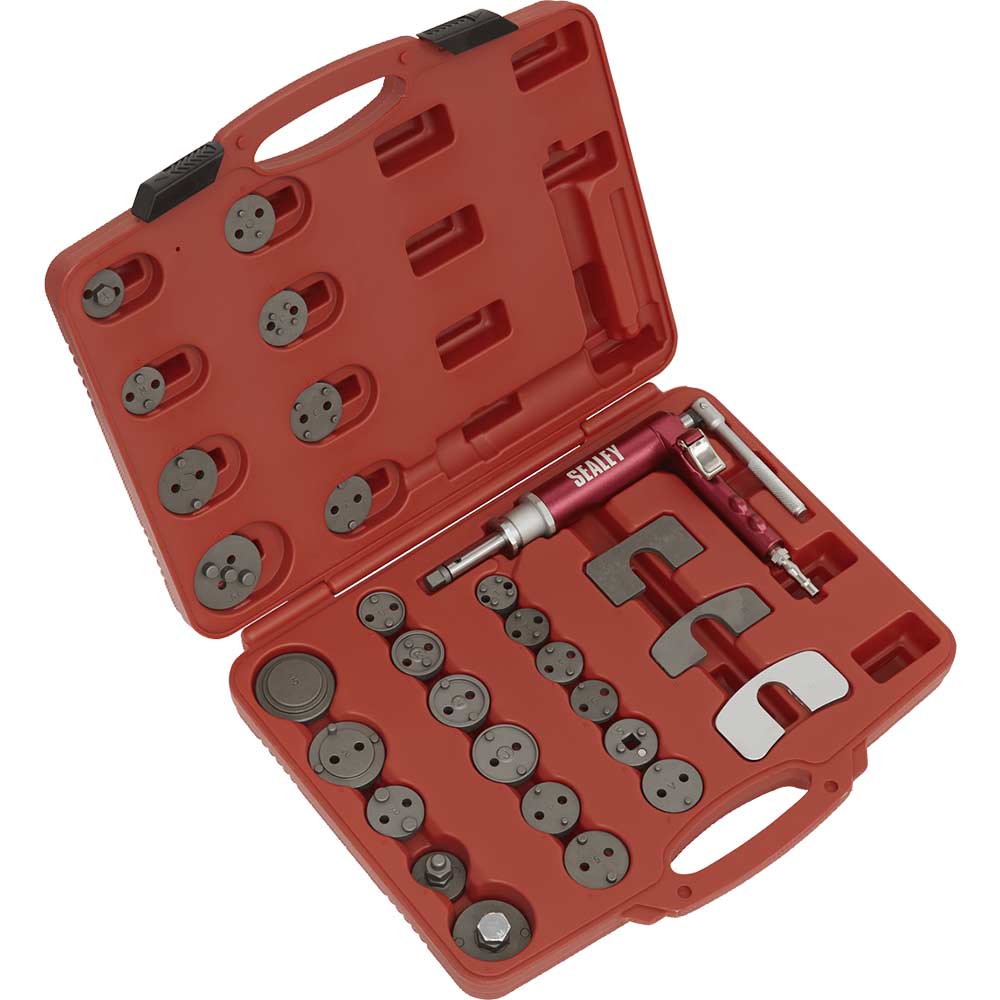Sealey 29 Piece Air Operated Brake Piston Wind Back Tool Kit
