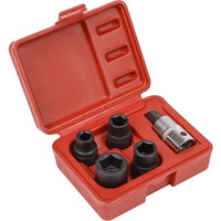 Sealey 5 Piece 1/2" Drive Pentagon Brake Caliper Socket Set for Bendix and Girling Brakes